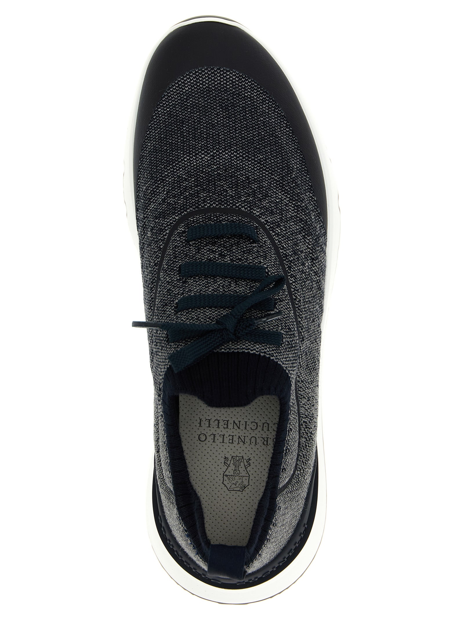 Brunello Cucinelli 89% Cotton sneaker in black — view 4