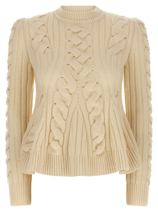 Alexander McQueen 90% wool sweater in beige