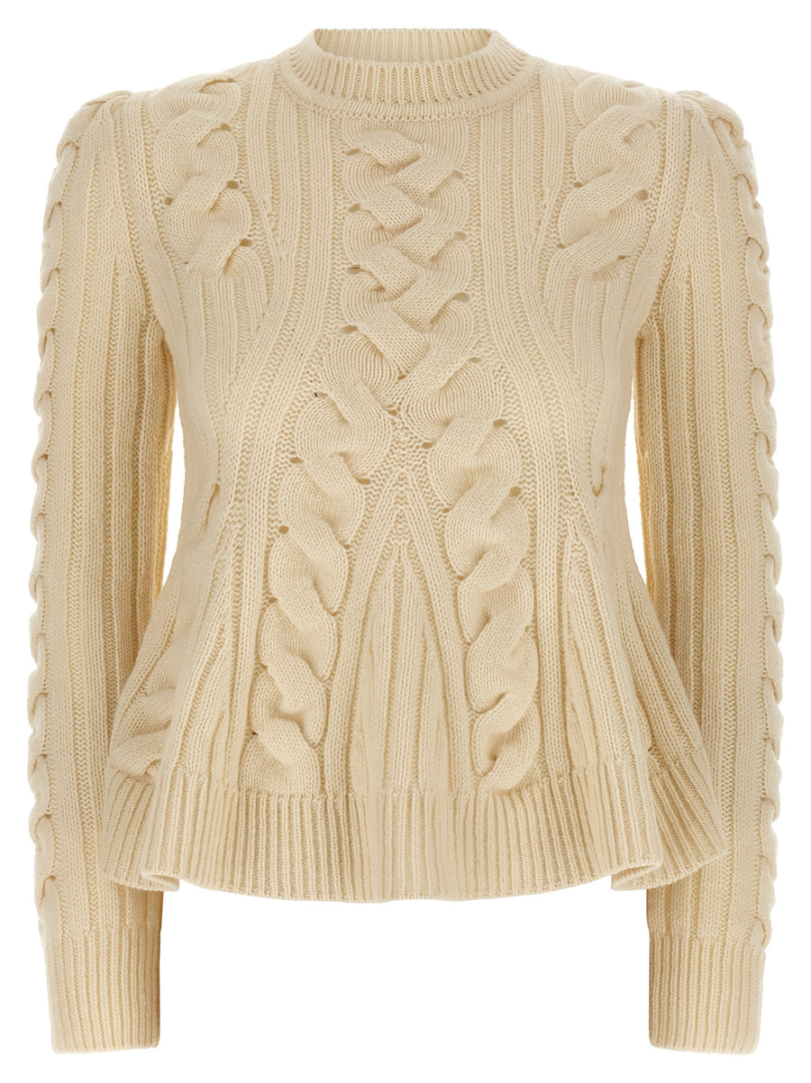 Alexander McQueen 90% wool sweater in beige