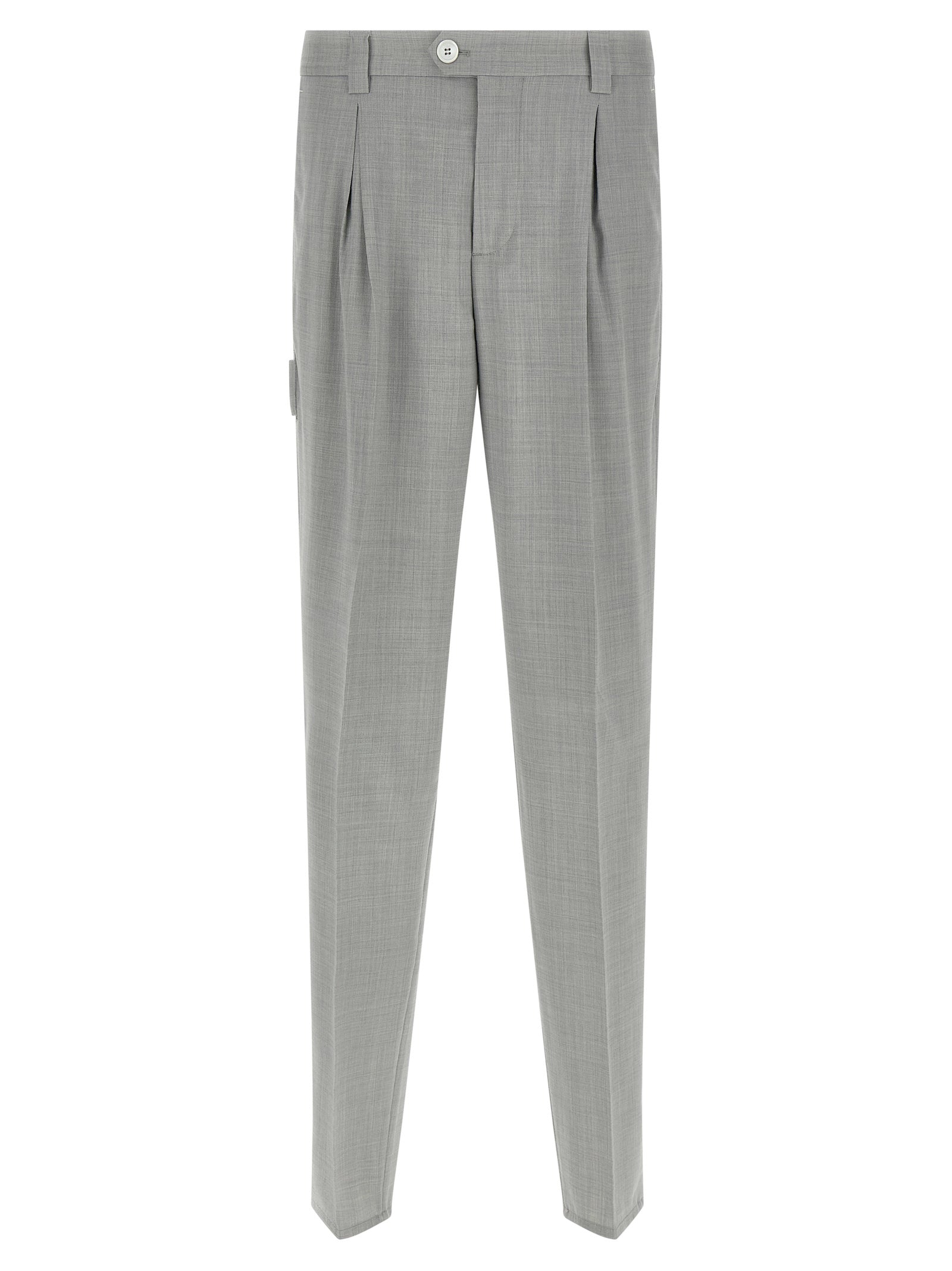 Brunello Cucinelli 100% virgin wool trousers in gray