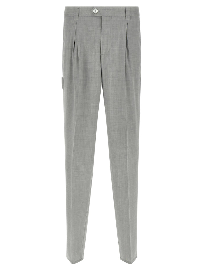 Brunello Cucinelli 100% virgin wool trousers in gray