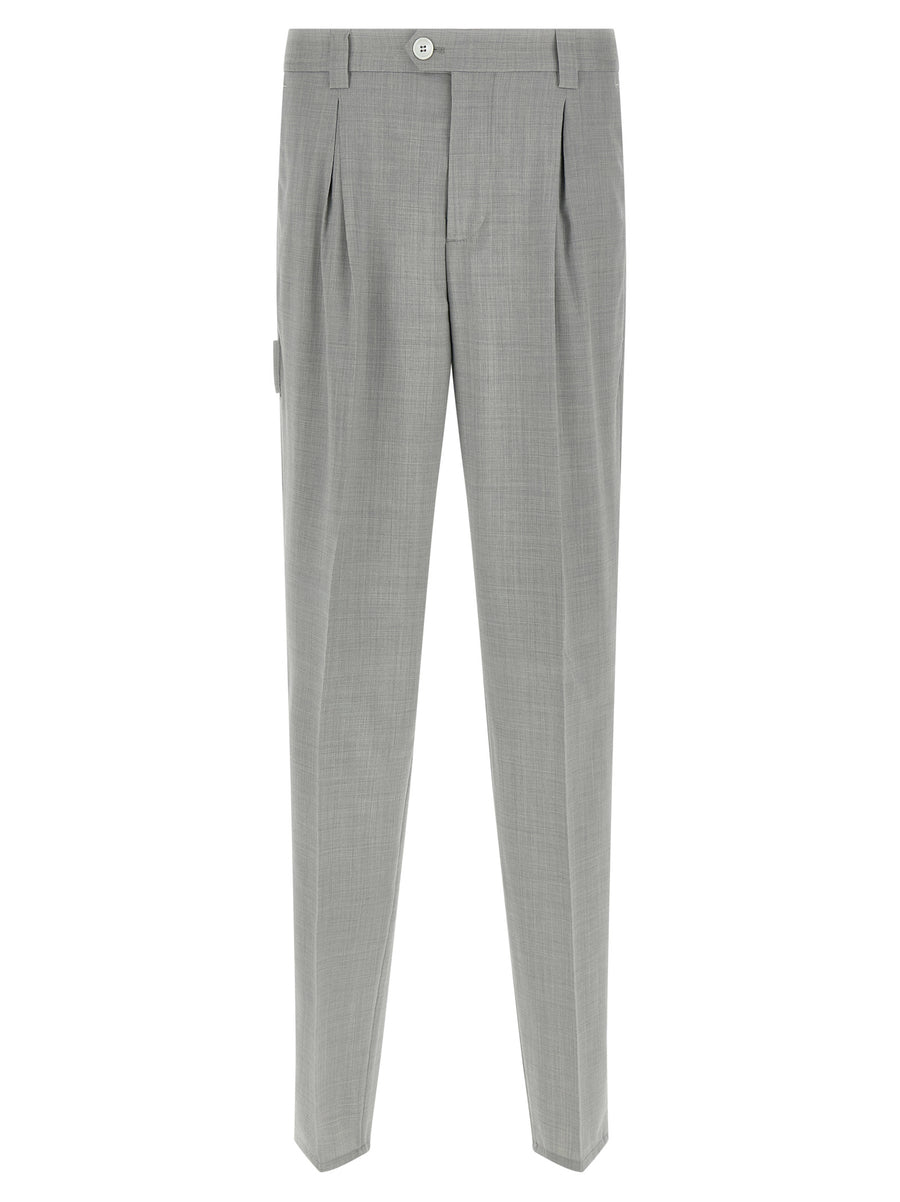 Brunello Cucinelli 100% virgin wool trousers in gray