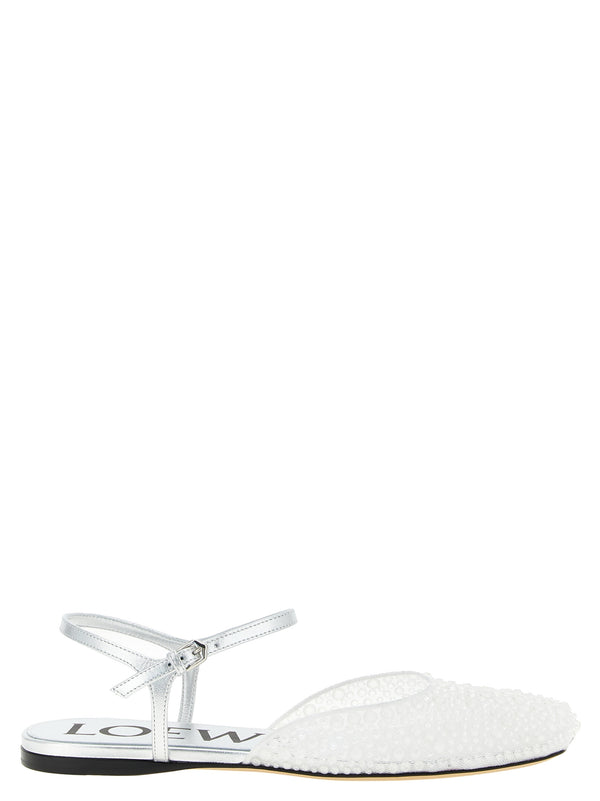 Loewe 40% polyamide ballet flat in white