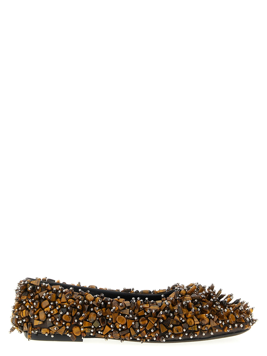 Dries Van Noten 72% Viscose ballet flat in brown