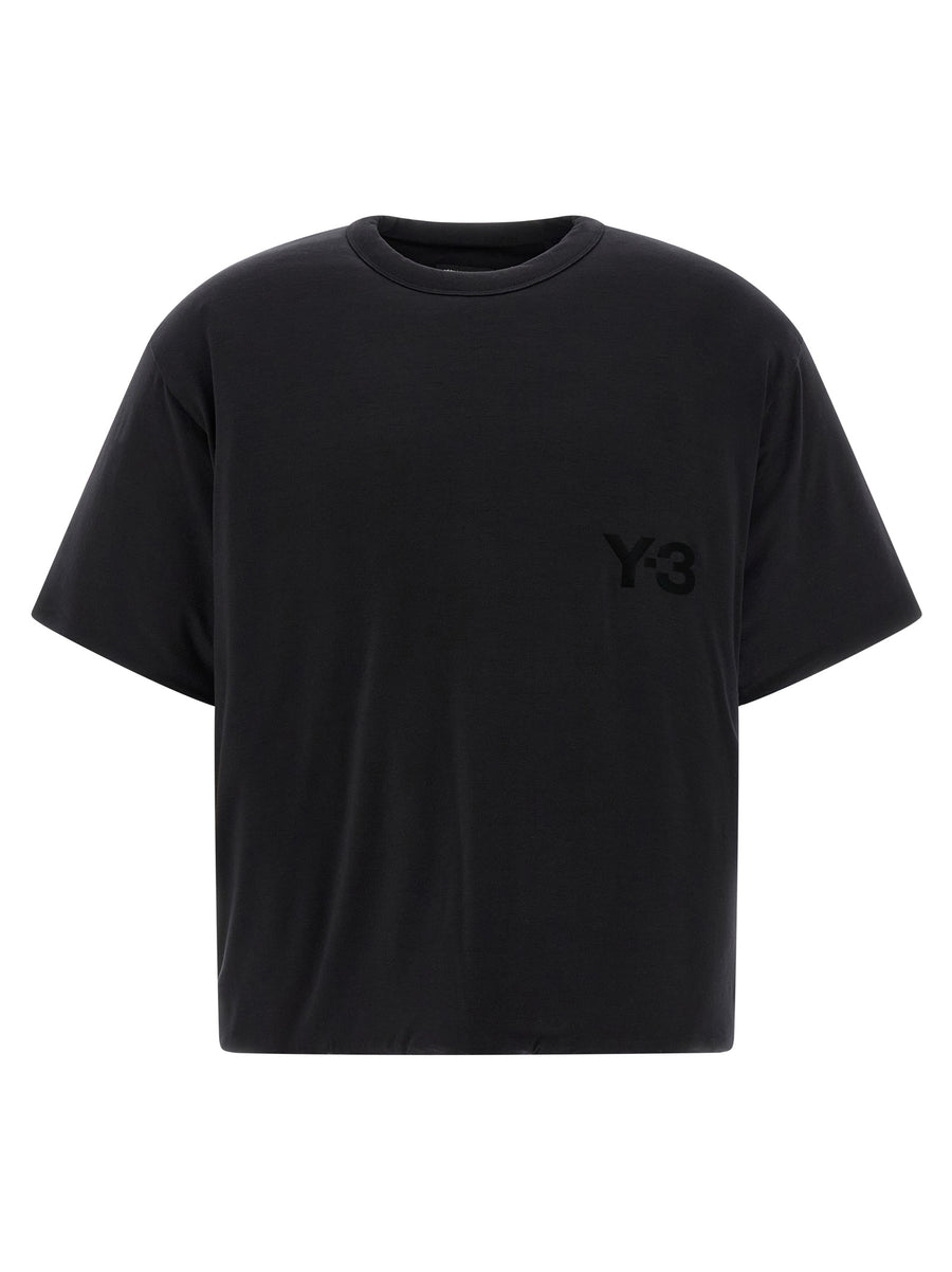 Y-3 93% Lyocell t-shirt in black