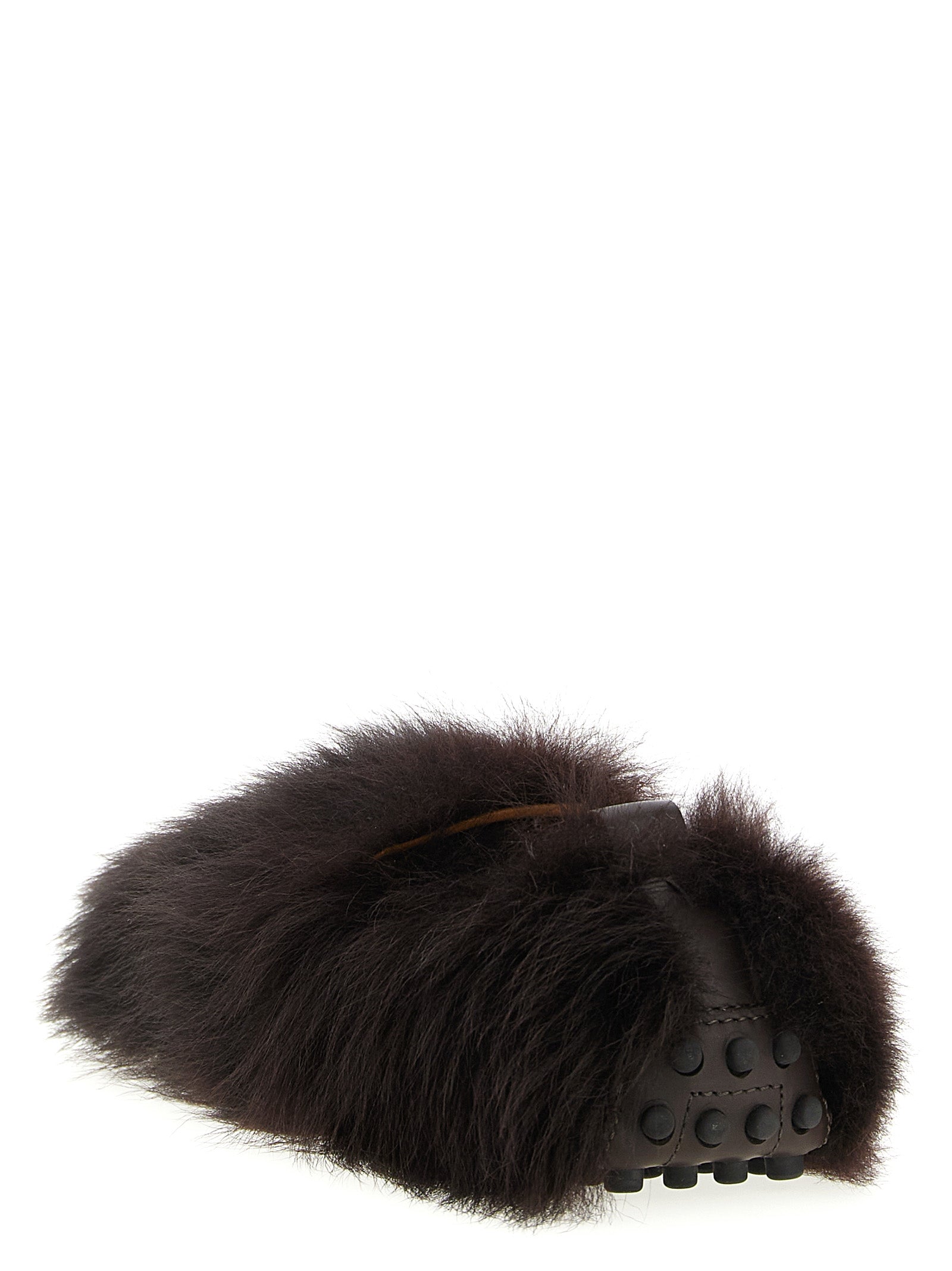 Tod's 95% lamb leather loafer in brown — view 3