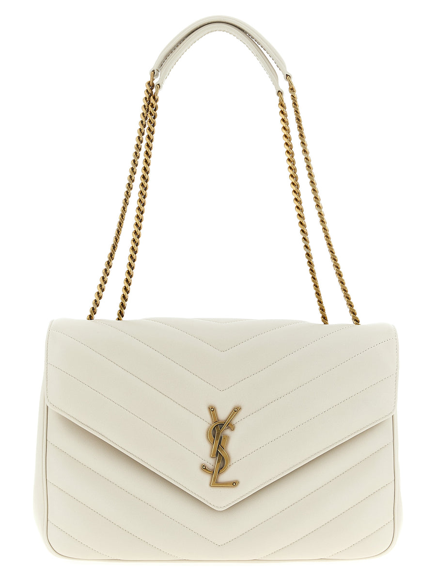 Saint Laurent 100% lamb leather shoulder bag in beige