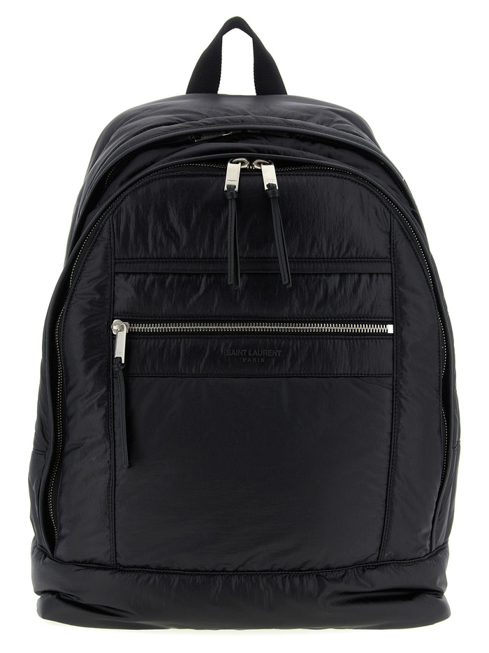 Saint Laurent 100% nylon (quilted) backpack in black