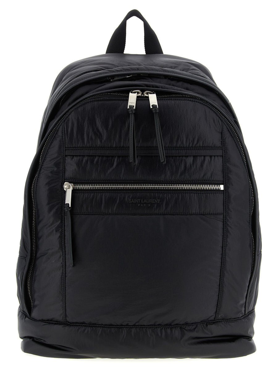 Saint Laurent 100% nylon (quilted) backpack in black
