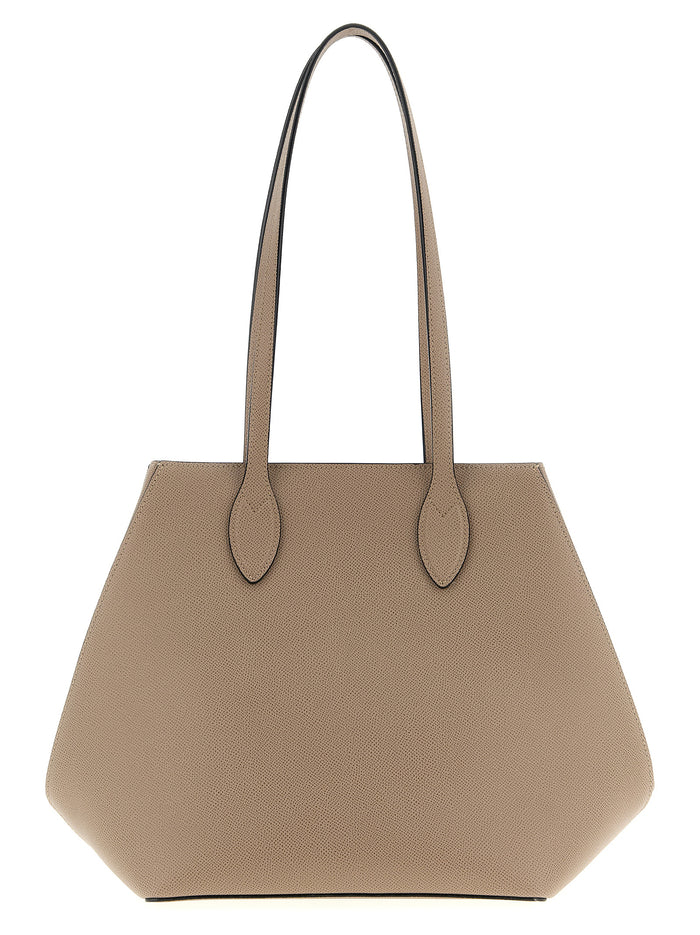 Beige Calfskin Tote Bag