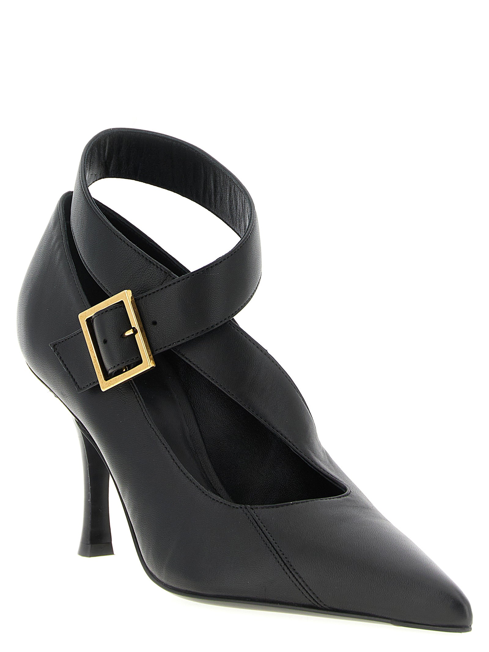 Khaite 100% lamb leather (Ovis aries) pump in black — view 2