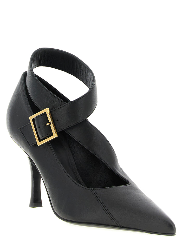 Khaite 100% lamb leather (Ovis aries) pump in black — view 2