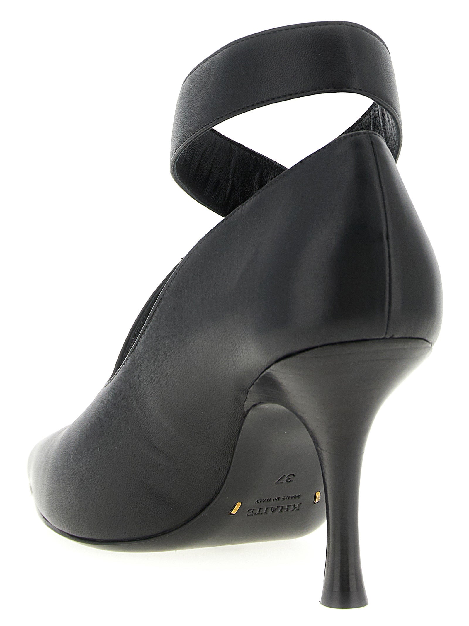 Khaite 100% lamb leather (Ovis aries) pump in black — view 3