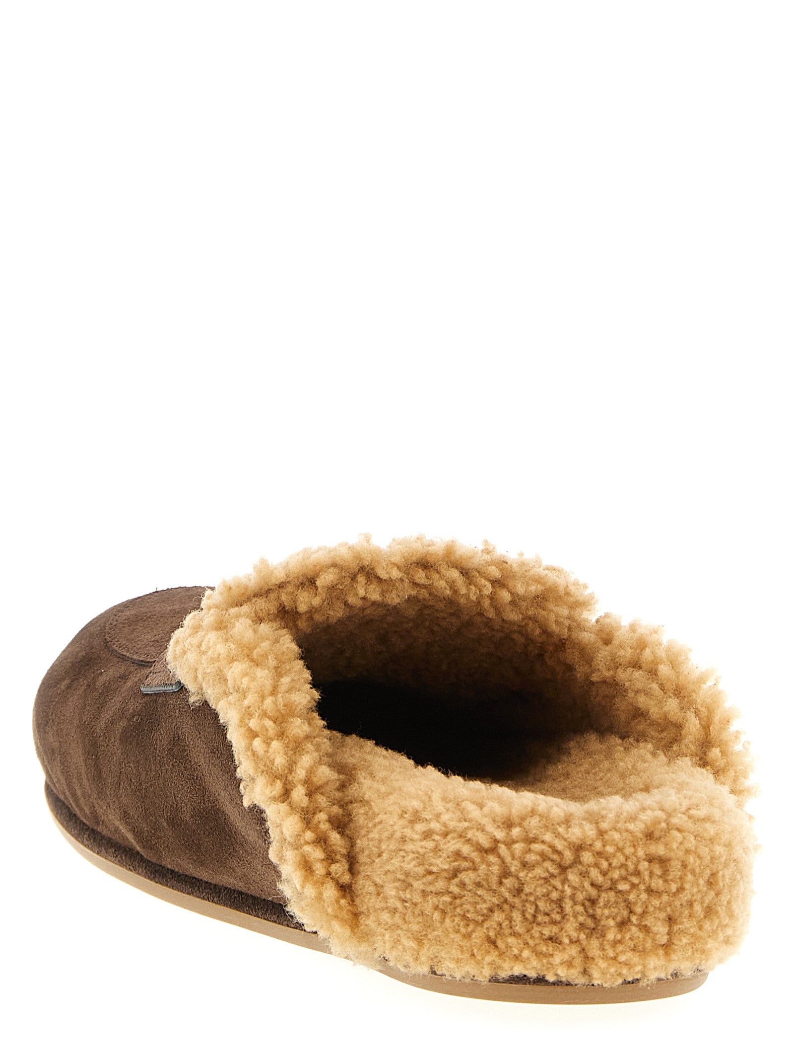 Rene Caovilla 100% calfskin leather slipper in brown — view 3
