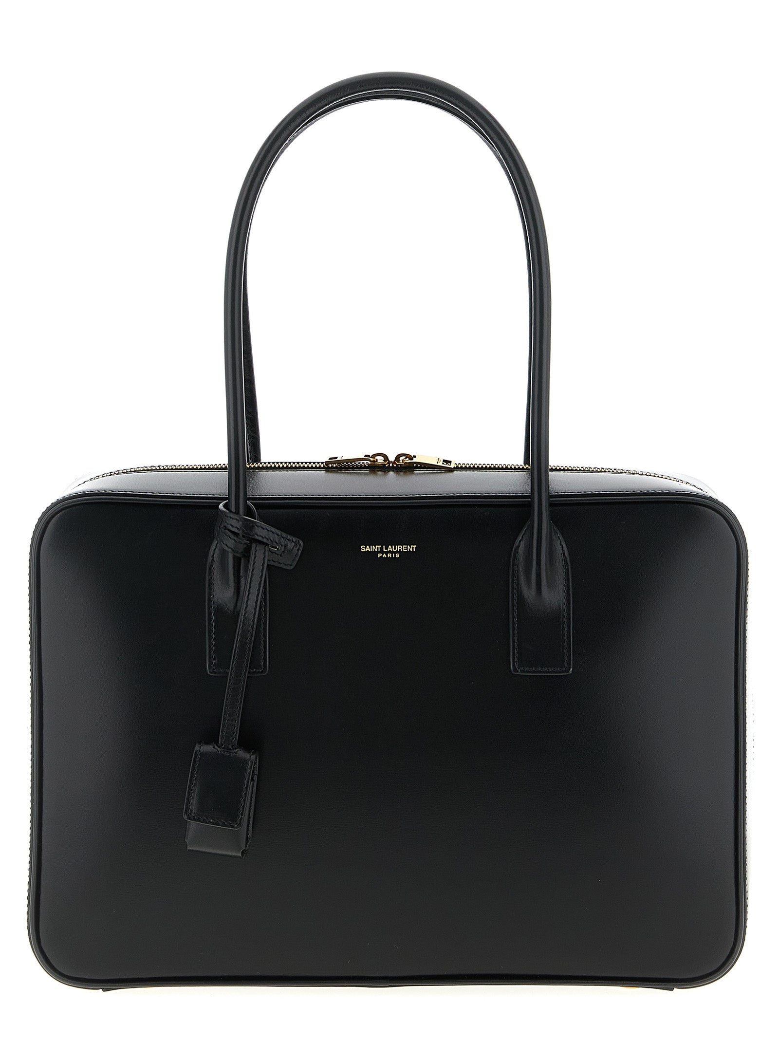 Saint Laurent 100% calfskin leather shoulder bag in black