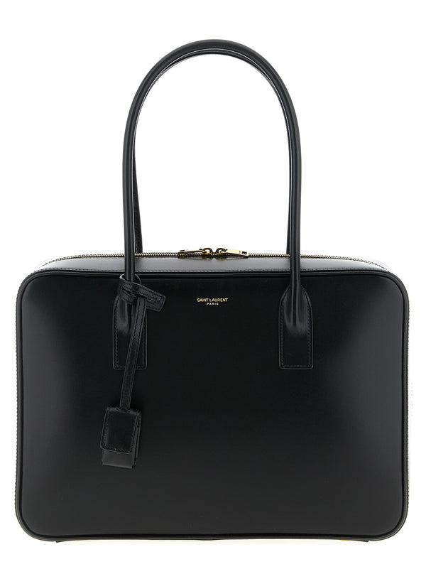 Saint Laurent 100% calfskin leather shoulder bag in black