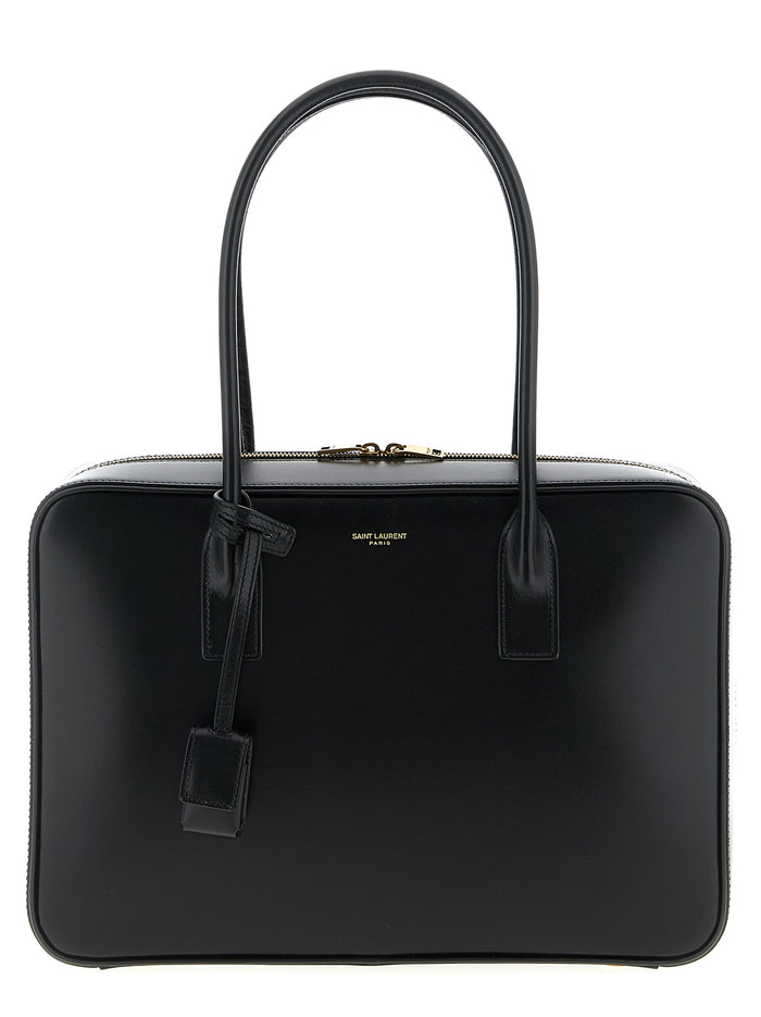 Saint Laurent 100% calfskin leather shoulder bag in black