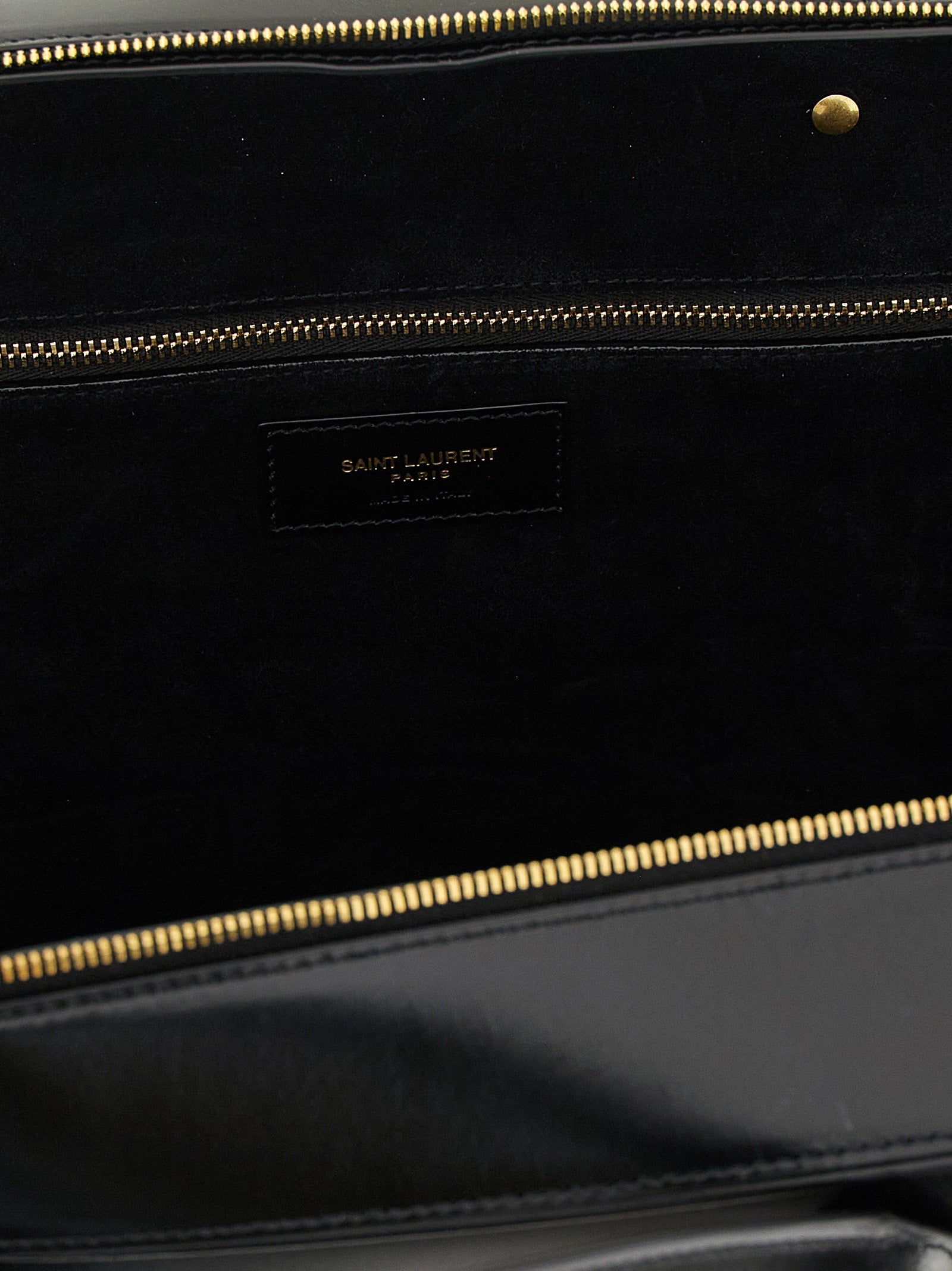 Saint Laurent 100% calfskin leather shoulder bag in black — view 4