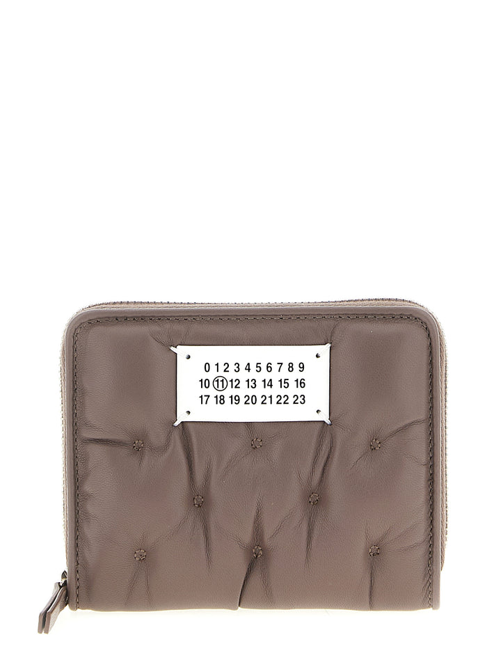 Maison Margiela 100% Calfskin leather wallet in taupe
