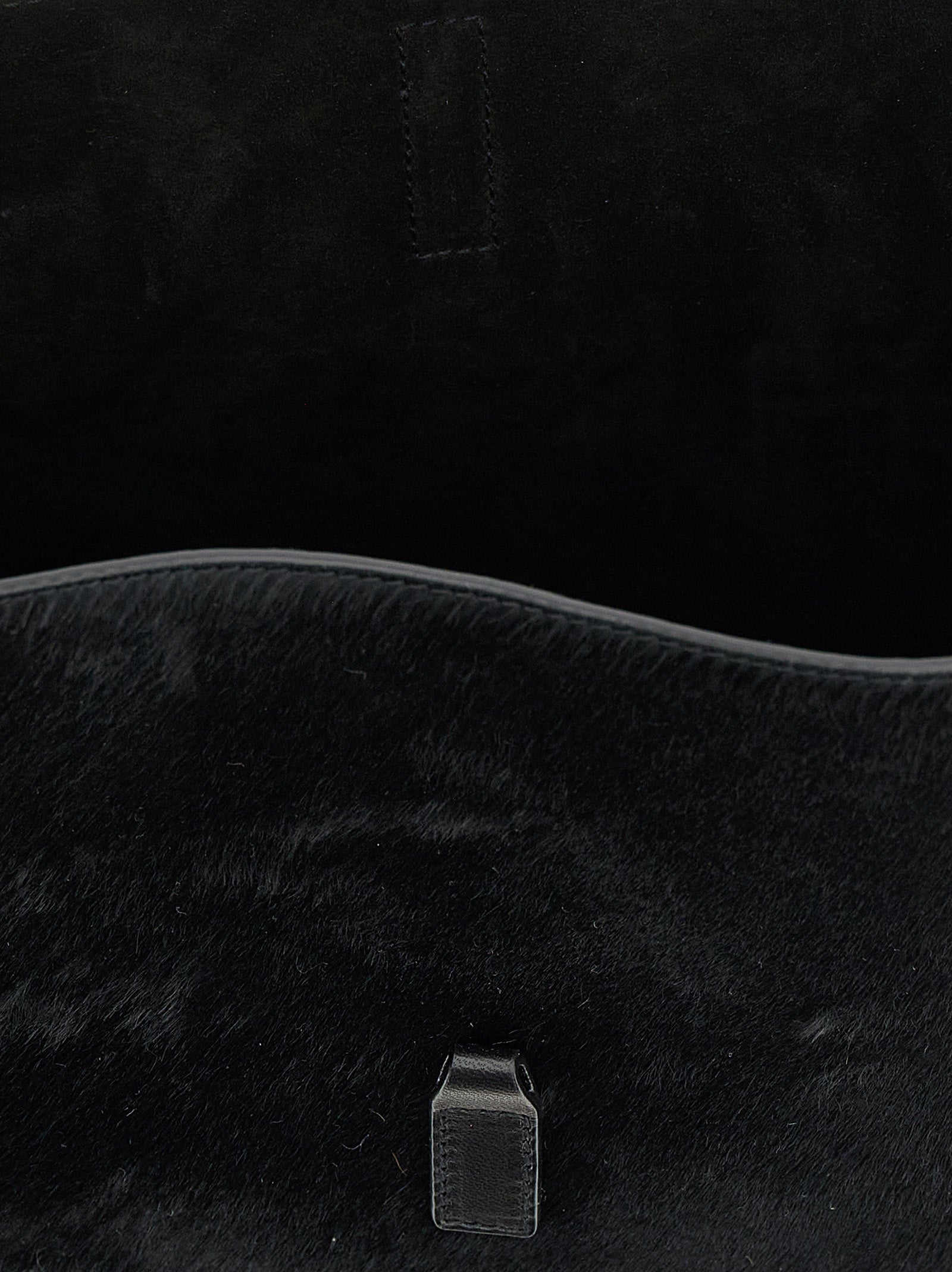 Saint Laurent 100% calfskin leather with suede lining shoulder bag in black — view 4