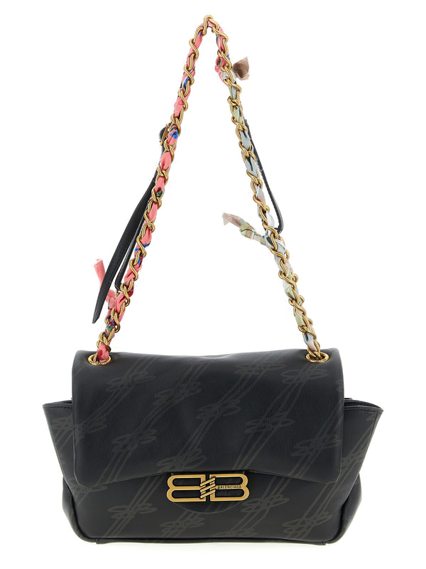 Balenciaga 80% Calf Leather shoulder bag in black