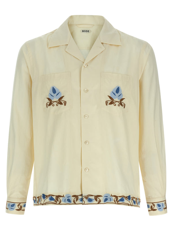 Bode 100% cotton shirt in beige