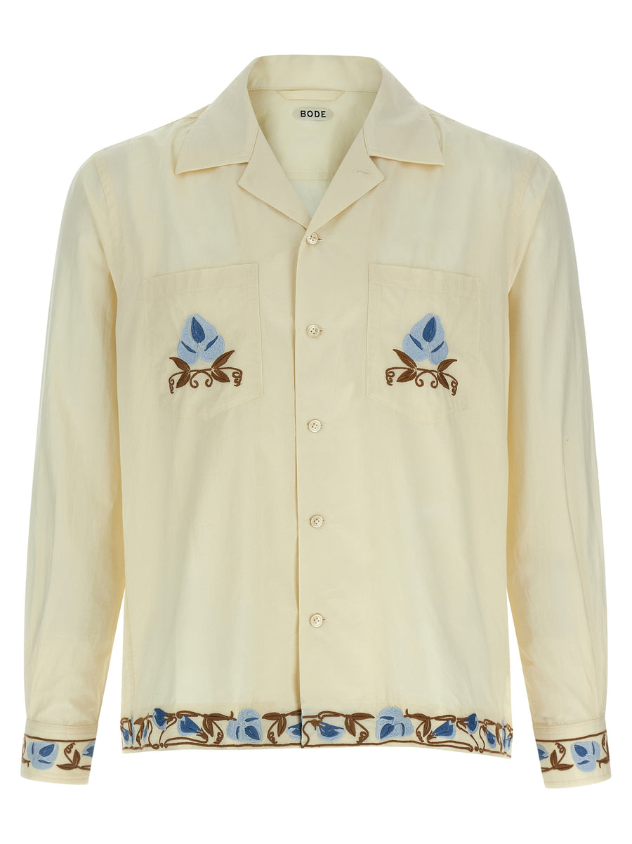 Bode 100% cotton shirt in beige