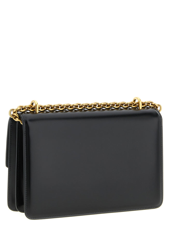 Valentino Garavani 100% calfskin leather shoulder bag in black — view 2