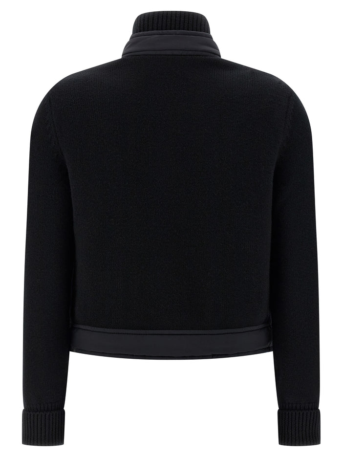 Moncler Grenoble 100% polyamide front panel vest in black — view 2