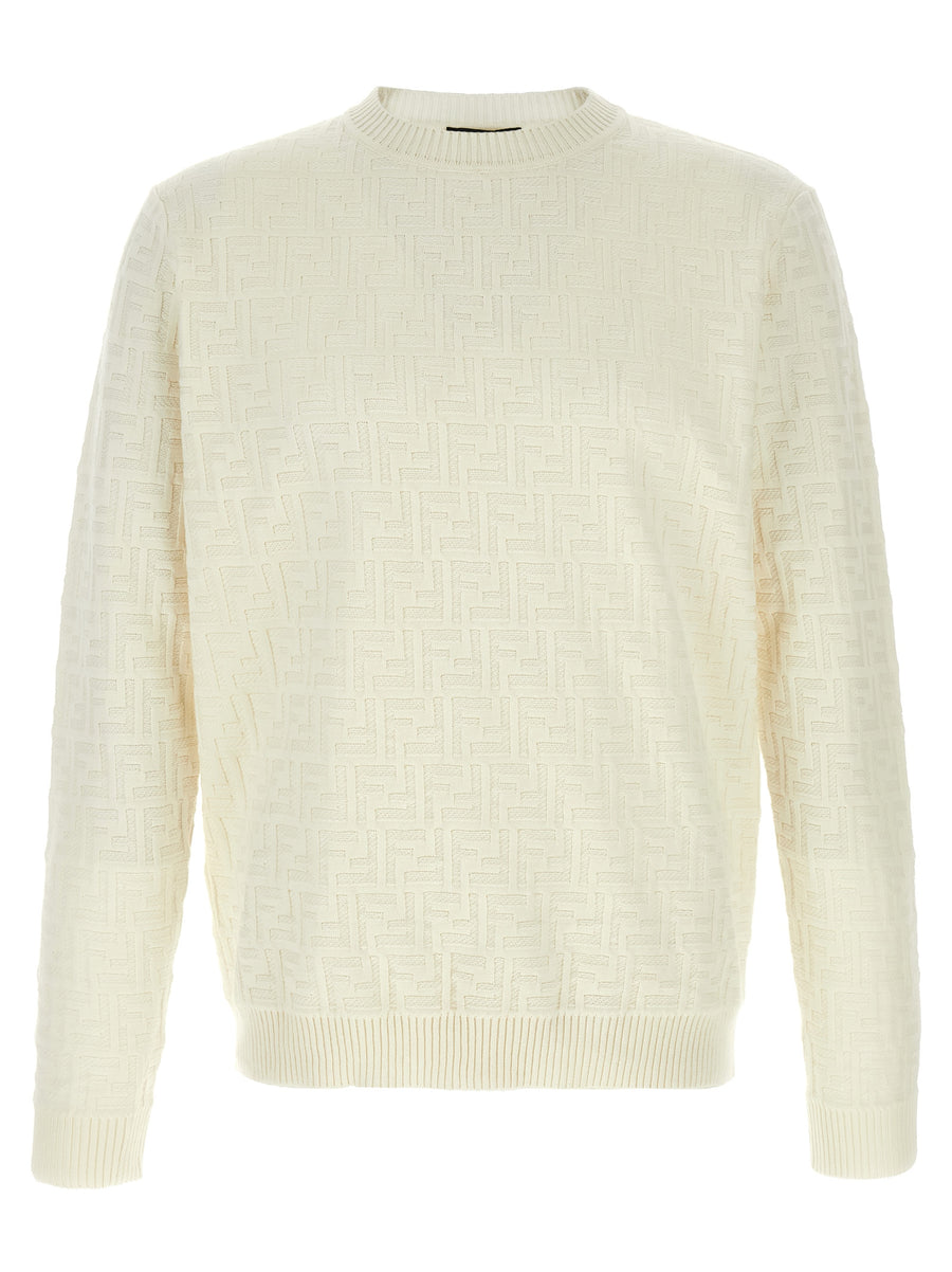 Fendi 100% cotton sweater in white