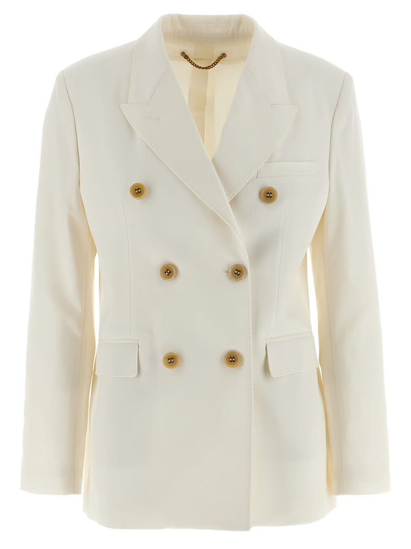 Golden Goose 55% polyester blazer in white