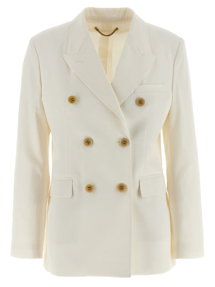 Golden Goose 55% polyester blazer in white