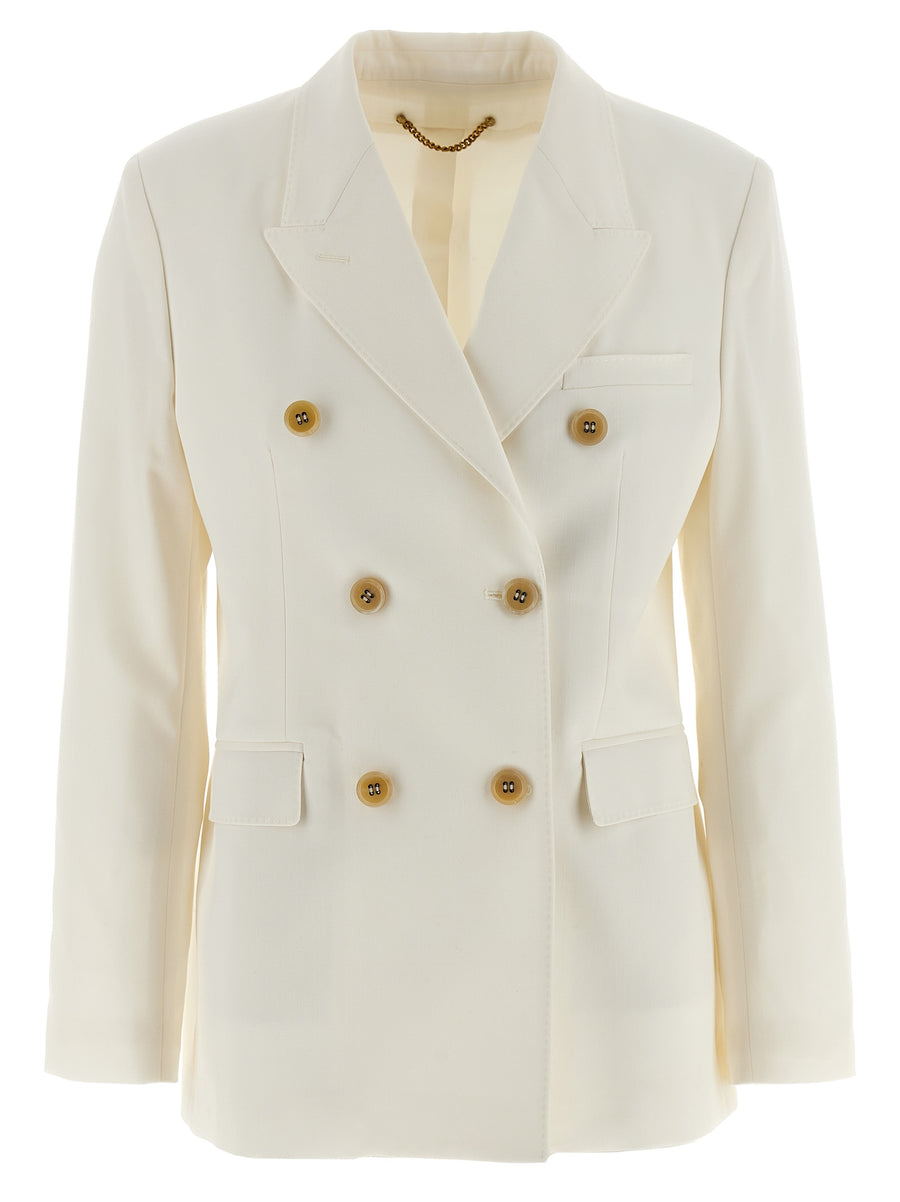 Golden Goose 55% polyester blazer in white
