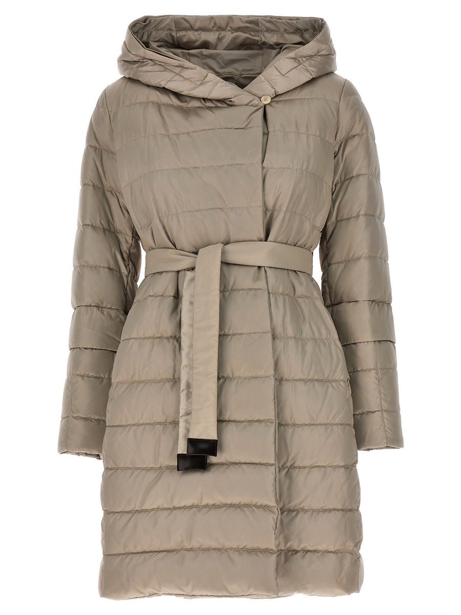 Max Mara 57% polyamide down jacket in beige
