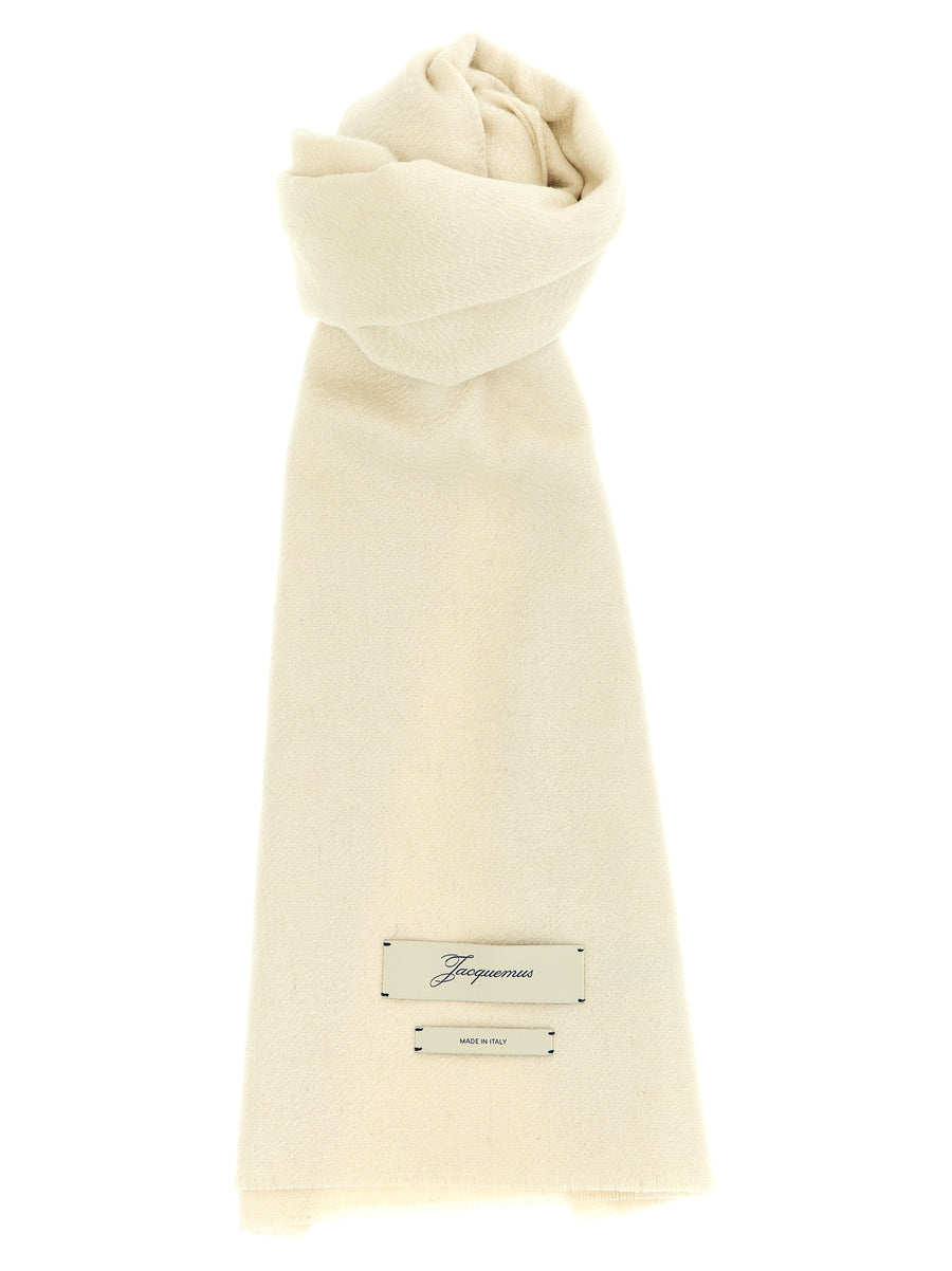 Jacquemus 97% Cashmere scarf in beige