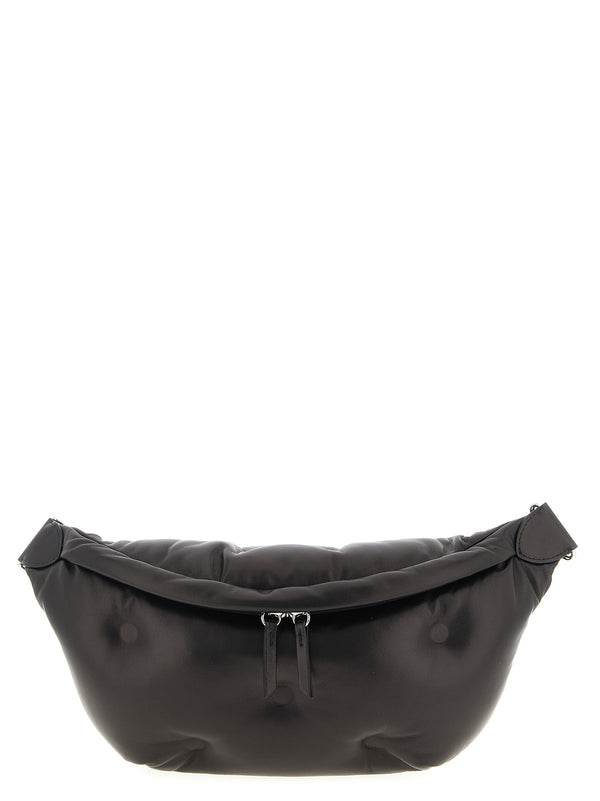 Maison Margiela 100% sheepskin leather belt bag in black