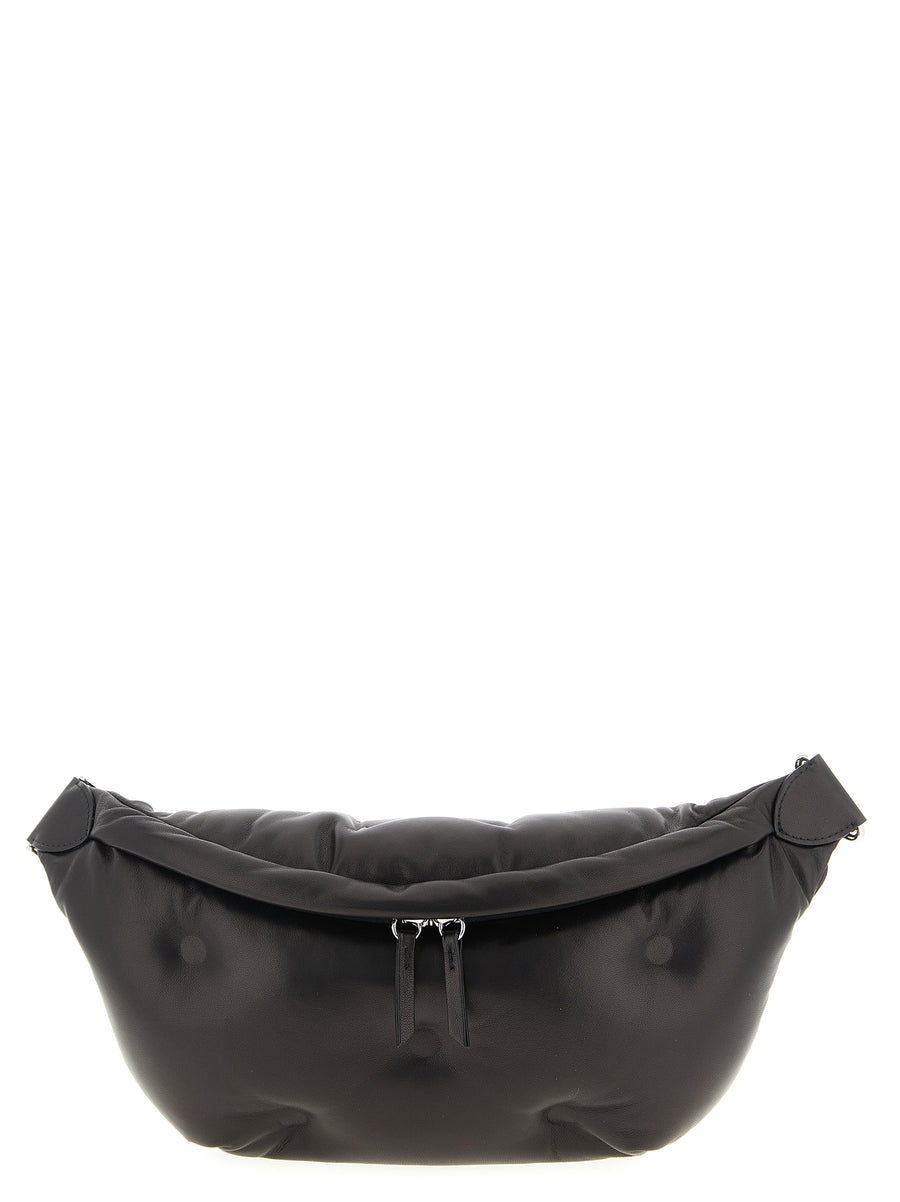 Maison Margiela 100% sheepskin leather belt bag in black