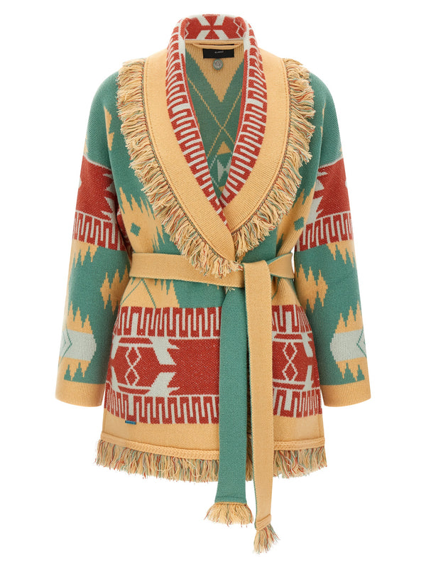 Alanui 96% Cashmere cardigan in multicolor