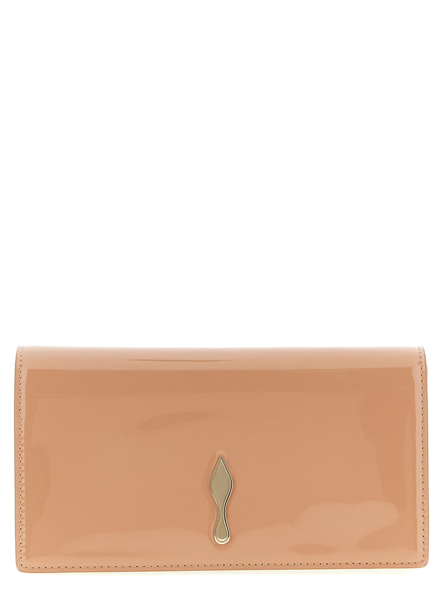 Christian Louboutin 100% Calfskin Leather clutch in pink