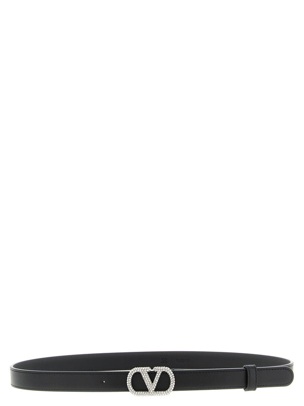 Valentino Garavani 100% calfskin leather (Bos Taurus) belt in black