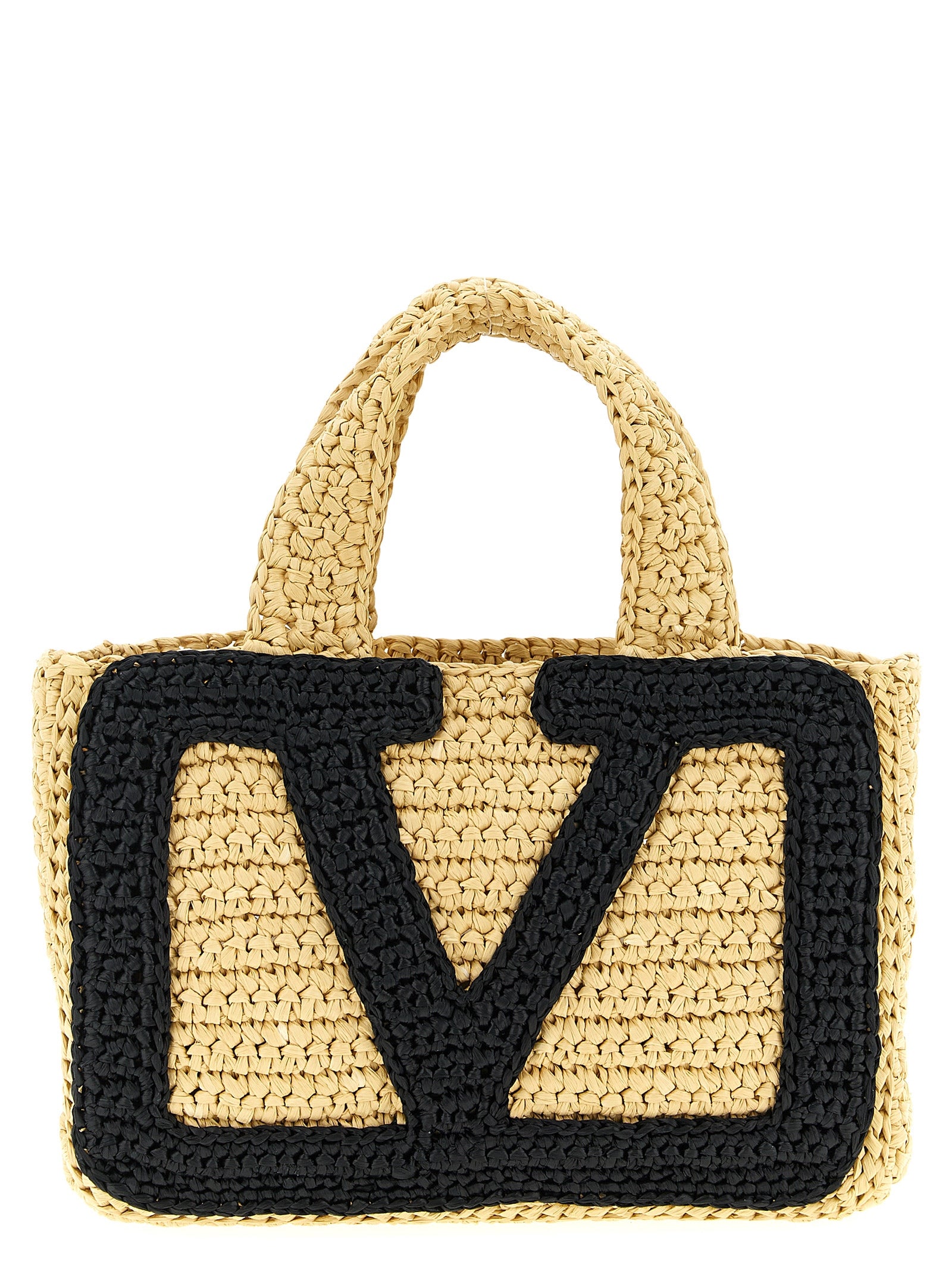 Valentino Garavani 100% viscose tote bag in black