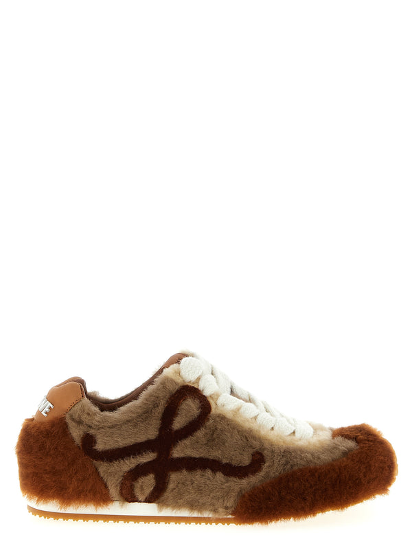 Loewe 80% lamb leather sneaker in brown