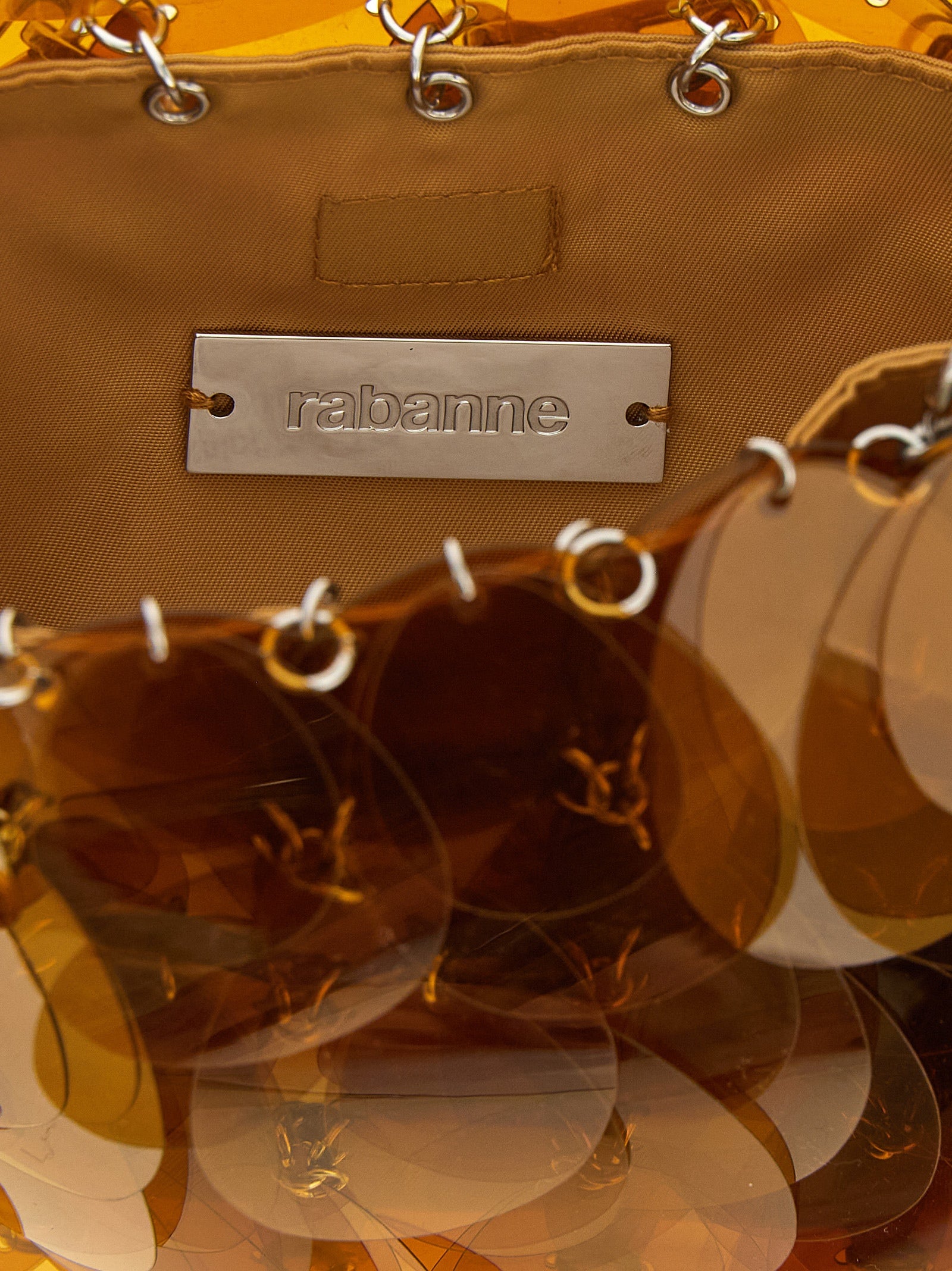 Orange Polyester Shoulder Bag