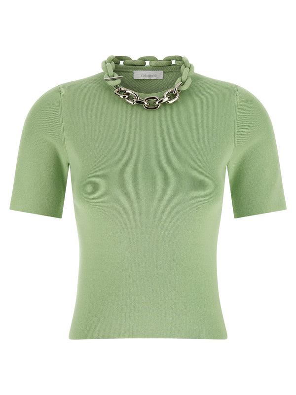 Paco Rabanne 36% Cotton t-shirt in green