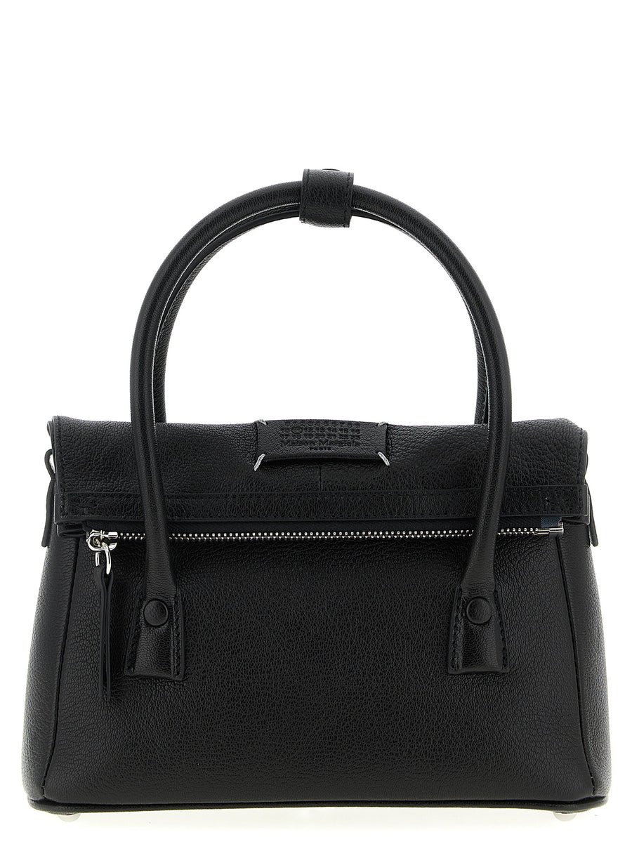 Maison Margiela 100% goat cashmere top handle bag in black