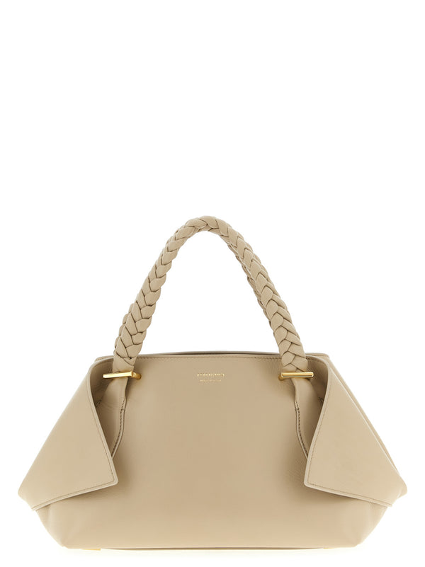 Ferragamo 100% calfskin leather shoulder bag in beige
