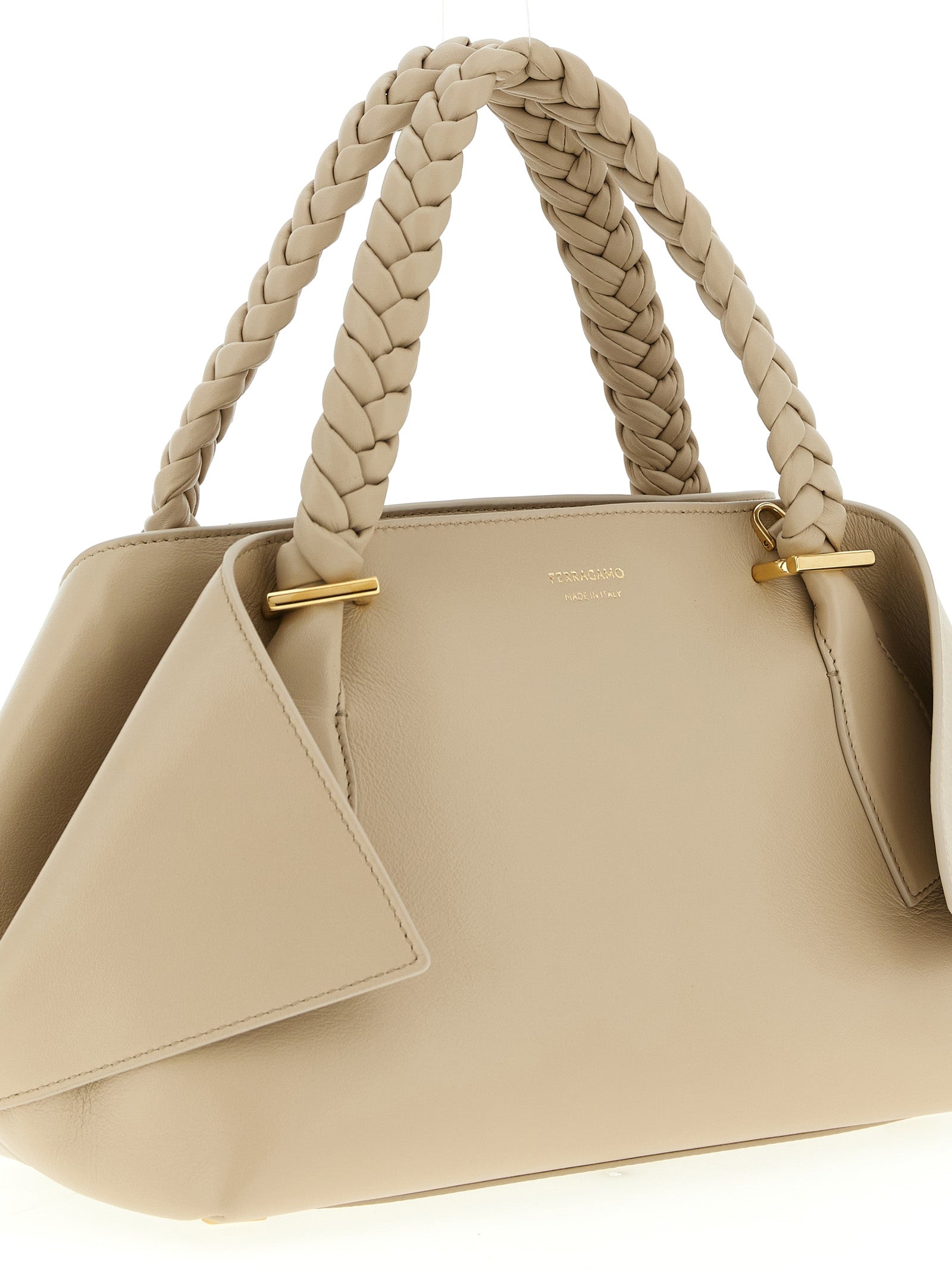 Gray Calfskin Handbag Bag