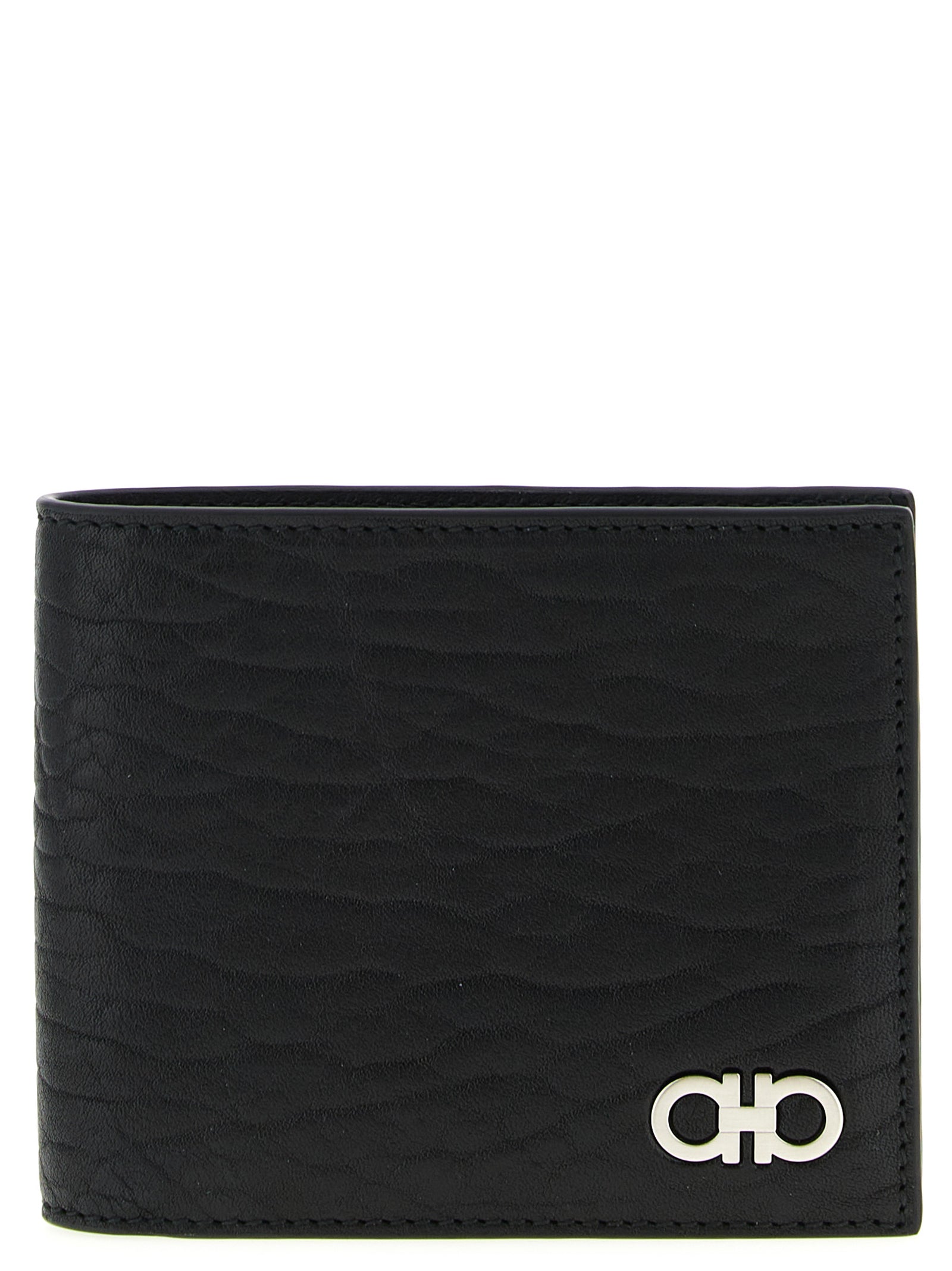 Ferragamo 100% calfskin leather (Bos Taurus) wallet in black