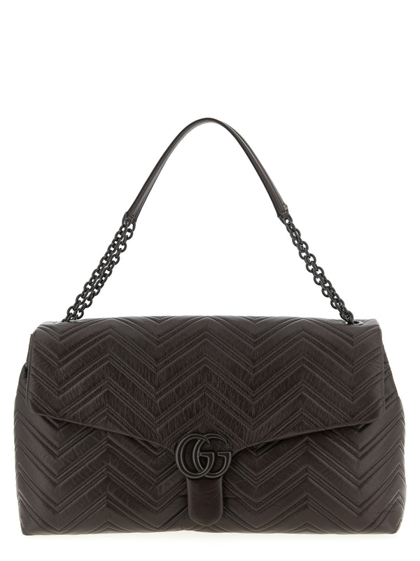 Gucci 100% calfskin leather shoulder bag in brown