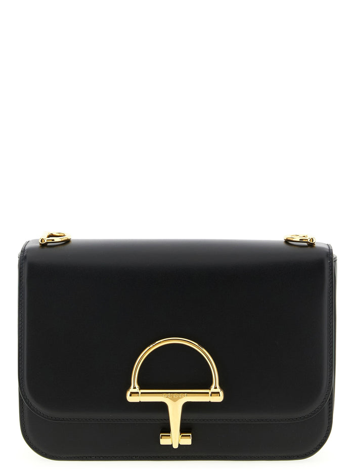 Black Calfskin Shoulder Bag